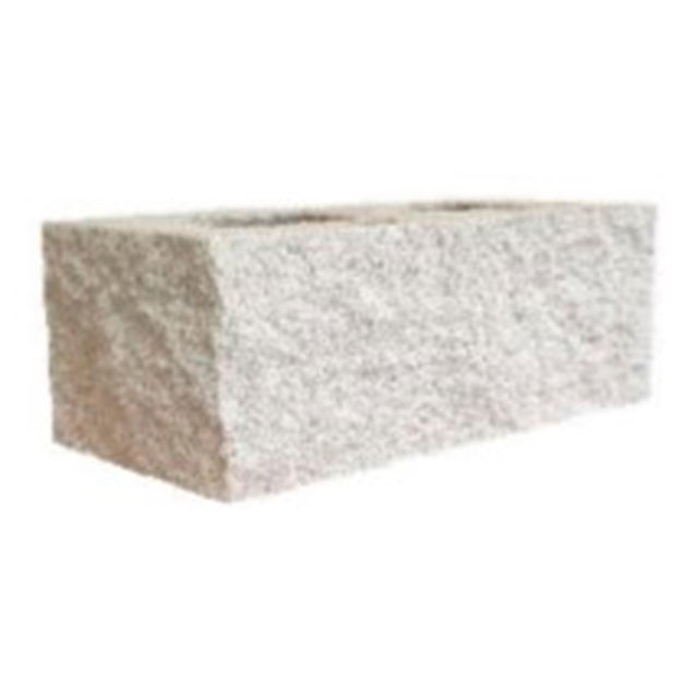 BLOQUE DE HORMIGÓN SPLIT ESQUINA 2 CARAS BLANCO 39X19X19 CM