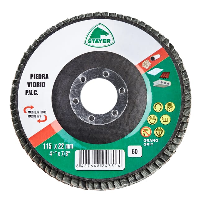 DISCO MIL HOJAS PIEDRA 115MM GRANO 60 STAYER - 1