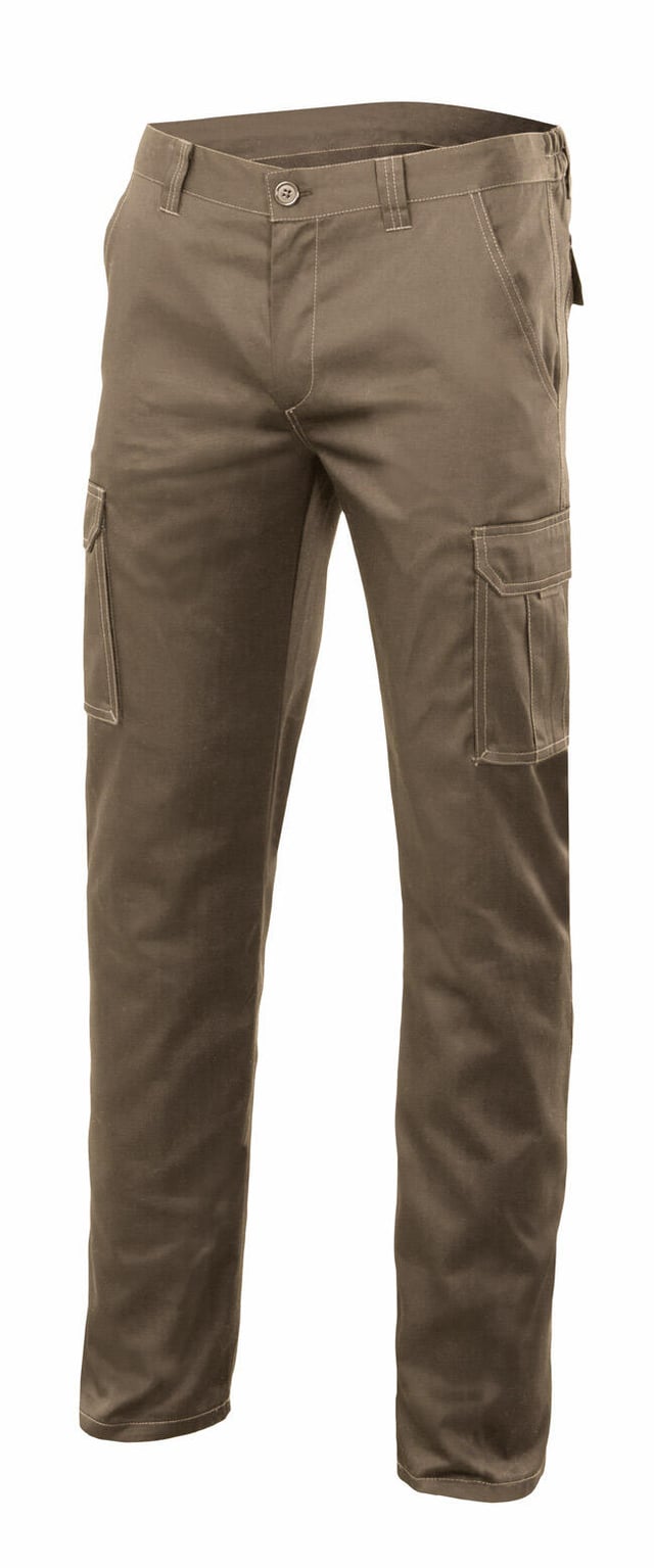 PANTALON MULTIBOLSILLOS ELASTICO BEIGE TALLA 38 VELILLA 103002S