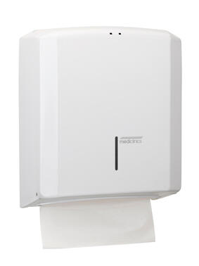 DISPENSADOR TOALLAS PAPEL ACERO BLANCO