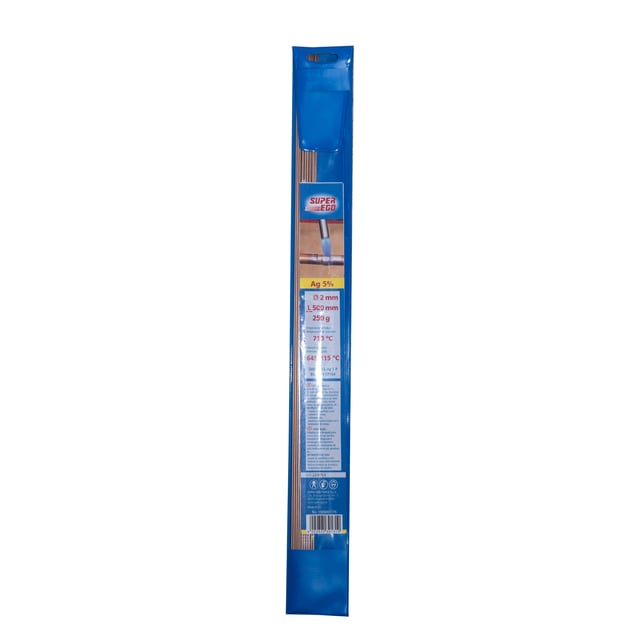 20 VARILLAS SOLDADURA 5% PLATA 250G SUPER EGO