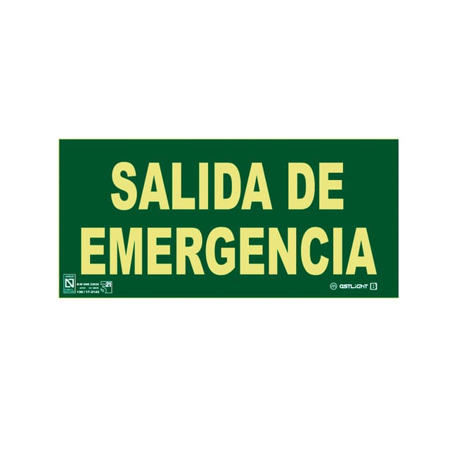 SEÑAL  FOTOLUMINISCENTE SALIDA EMERGENCIA - 1