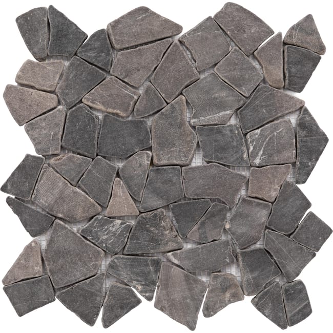 MOSAICO PIEDRA NATURAL 30X30CM GALET LISA NEGRO - 1
