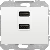 TOMA DOBLE USB SERIE IRIS BLANCO - 1