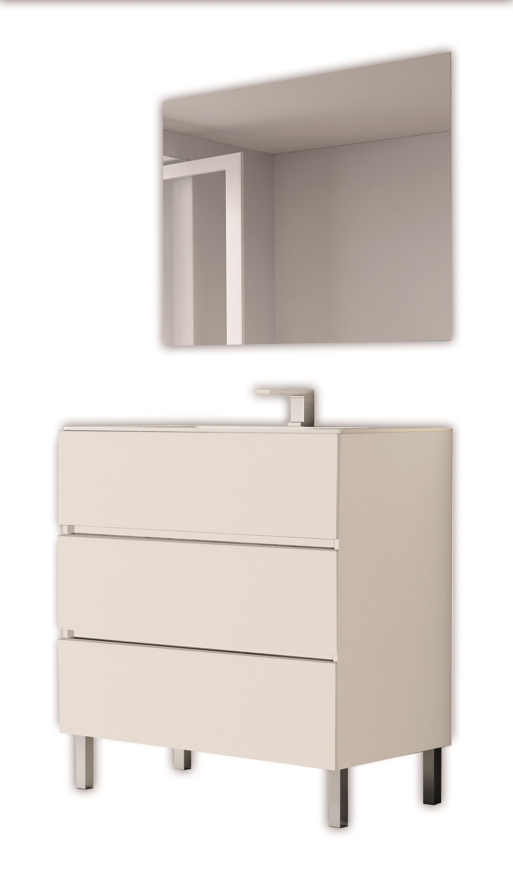 CONJUNTO MUEBLE DE BAÑO CENTRUM BLANCO 80,5X45CM - 3