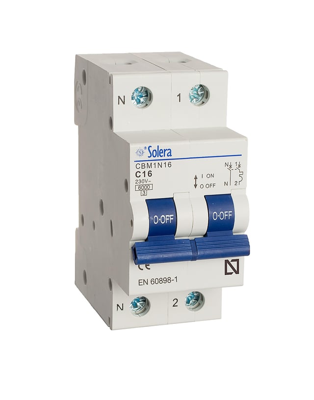 AUTOMÁTICO MAGNETOTÉRMICO 1 P+N 16A SOLERA