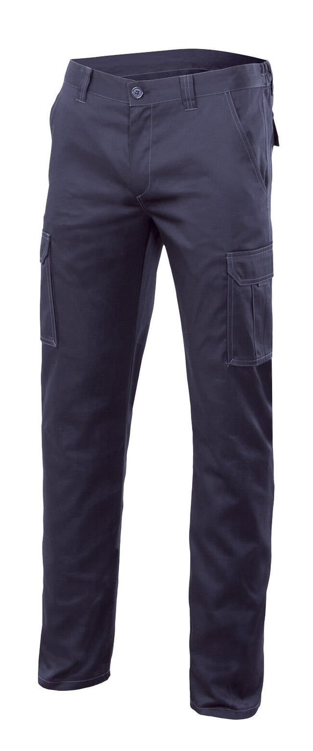 PANTALON MULTIBOLSILLOS ELASTICO AZUL TALLA 60 VELILLA 103002S