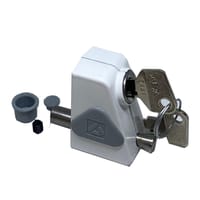 BLOQUEO CON LLAVE PARA VENTANA CORREDERA BLANCO - 1