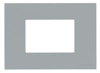 MARCO MONOCAJA 3 MODULOS SERIE ZENIT PLATA - 1