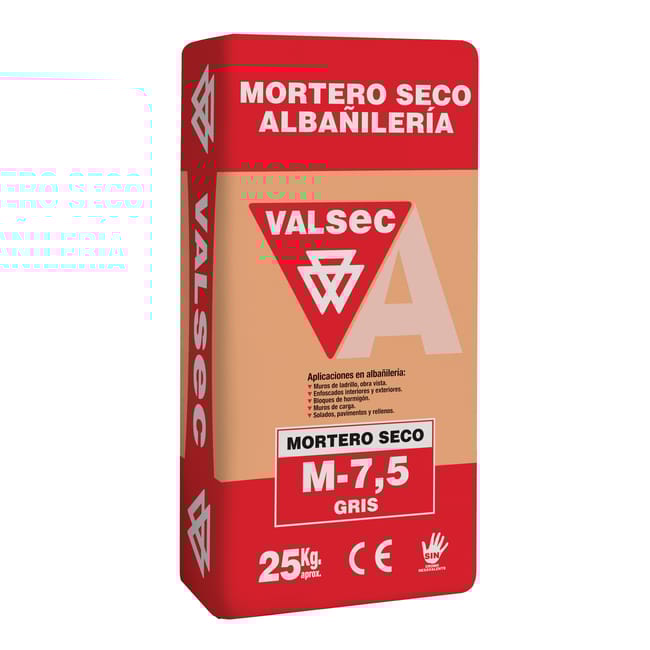 MORTERO SECO GRIS M7,5 VALSEC 25KG - 1
