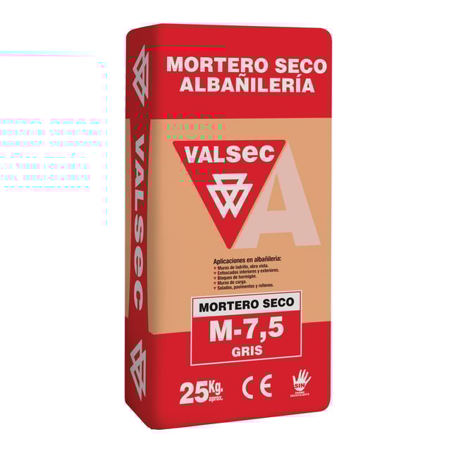 MORTERO SECO GRIS M7,5 VALSEC 25KG