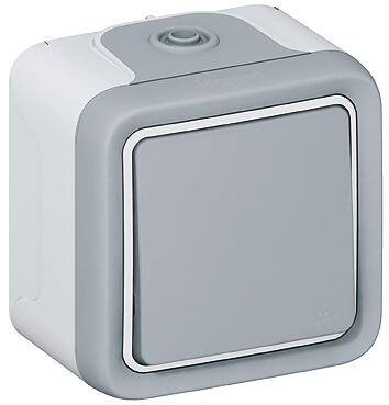 PULSADOR SERIE ESTANCA PLEXO SUPERFICIE GRIS IP55
