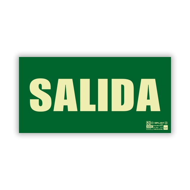 SEÑAL FOTOLUMINISCENTE SALIDA 1UD
