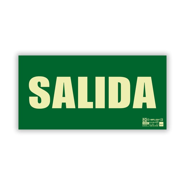 SEÑAL FOTOLUMINISCENTE SALIDA 1UD - 1