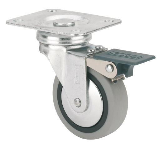 RUEDA GIRO 40MM GOMA. HASTA 17KG. LLANTA METAL