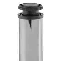 PATA MUEBLE ACERO REDONDA CON NIVELADOR 710MM 60MM CROMO BRILLO. - 1