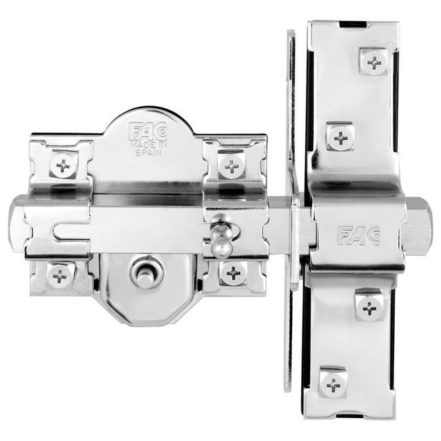 CERROJO PUERTA DE SEGURIDAD ANTIBUMPING PARA INTERIOR Y EXTERIOR NÍQUEL  FAC