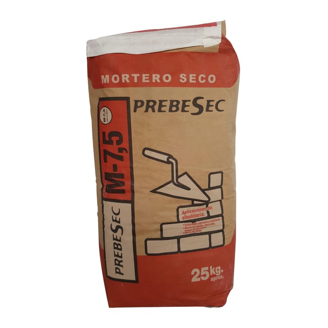 MORTERO SECO GRIS M7,5 PREBESEC 25 KG - 1