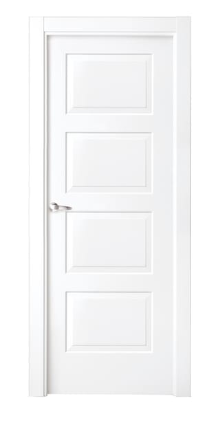 PUERTA ABATIBLE EN BLOCK LACADA BLANCA 70,5CM CIEGA IZQUIERDA - 1
