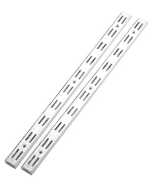 Pack De 20 Escuadras Para Estantes De 400 Mm, Soportes Blancos Para Perfil Cremallera De Paso 50 Mm, Emuca, Carga Hasta 40 Kg