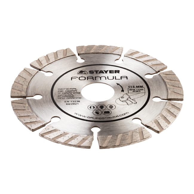 DISCO DE DIAMANTEAMOLADORA CORTE GENERAL DE OBRA SEGMENTADO 230MM STAYER - 1