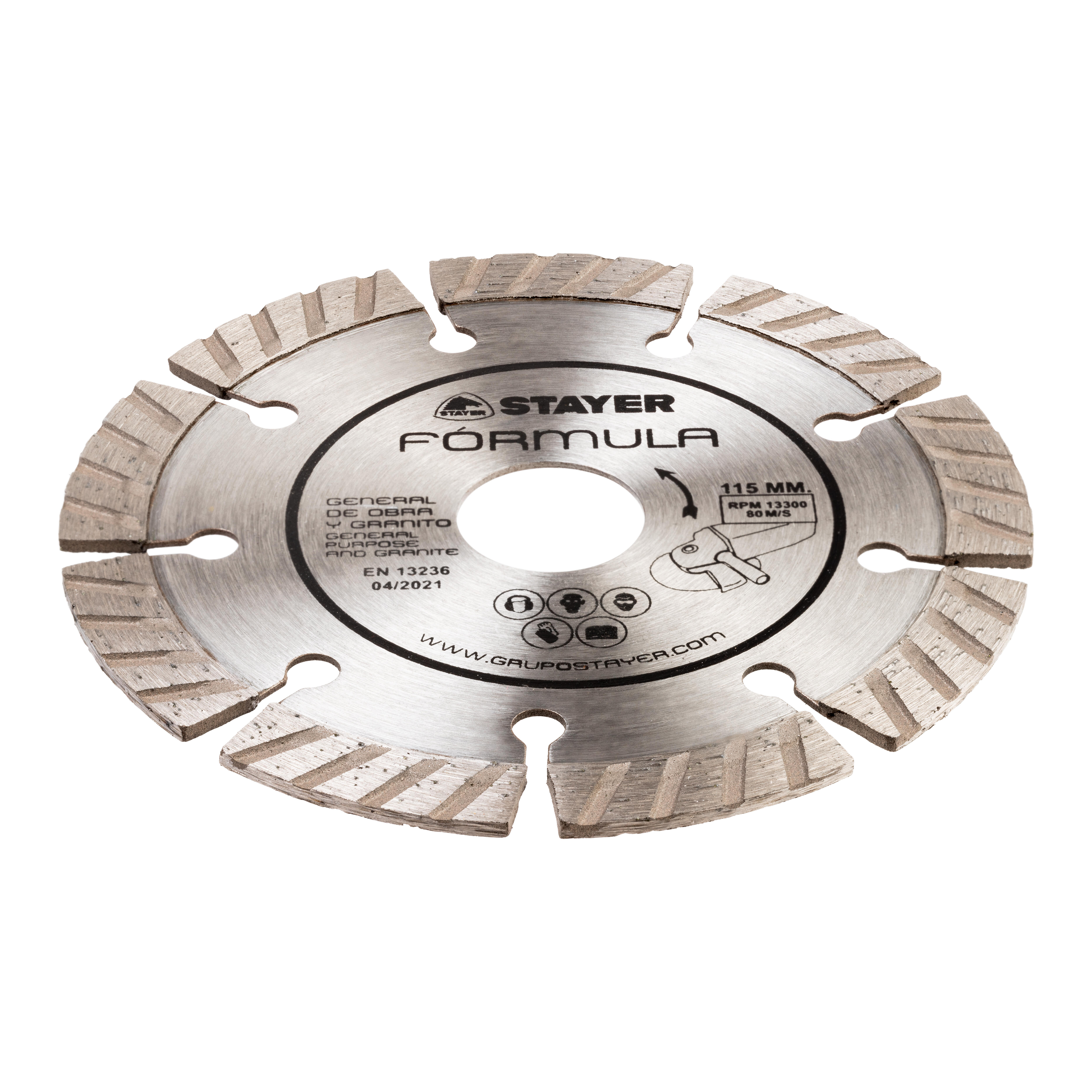 DISCO DE DIAMANTE AMOLADORA CORTE GENERAL DE OBRA SEGMENTADO 125MM STAYER - 5