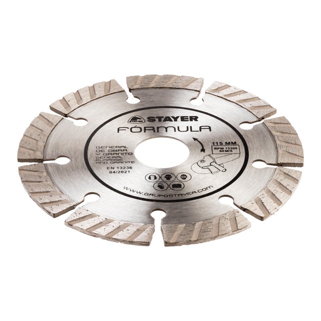 DISCO DE DIAMANTE AMOLADORA CORTE GENERAL DE OBRA SEGMENTADO 230MM STAYER