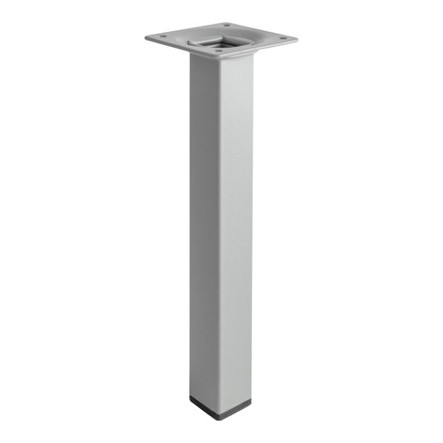 PATA MUEBLE ACERO CUADRADA 200MM 25x25MM GRIS. 1UD