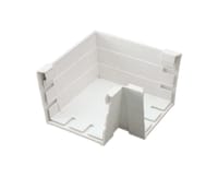 ÁNGULO UNIVERSAL EVACUACIÓN PLUVIALES TRAPECIAL PVC BLANCO Ø26MM - 1