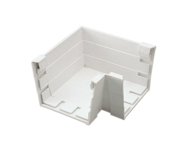 ÁNGULO UNIVERSAL EVACUACIÓN PLUVIALES TRAPECIAL PVC BLANCO Ø26MM