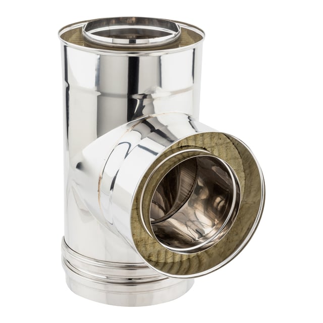 TE PARED DOBLE Ø125MM INOX 304 