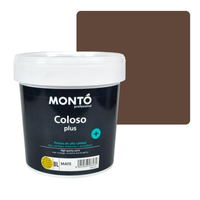PINTURA PLASTICA CHOCOLATE MATE 2,5L COLOSO - 1