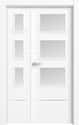 PUERTA INTERIOR EN BLOCK LACADA BLANCO LU5 VIDRIADA 82.5 + 42.5 CM DERECHA - 1
