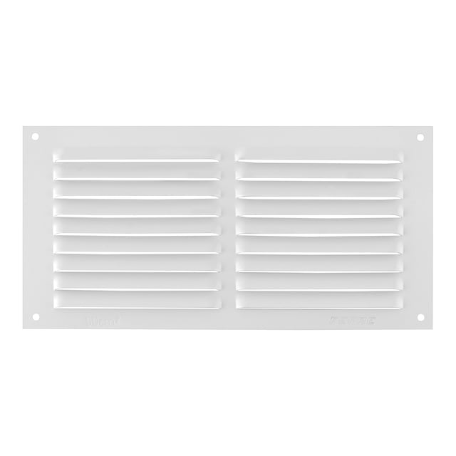 REJILLA DE VENTILACION SOBREPONER ALUMINIO BLANCO 10 X 20 CM ESPESOR 0.6  MM