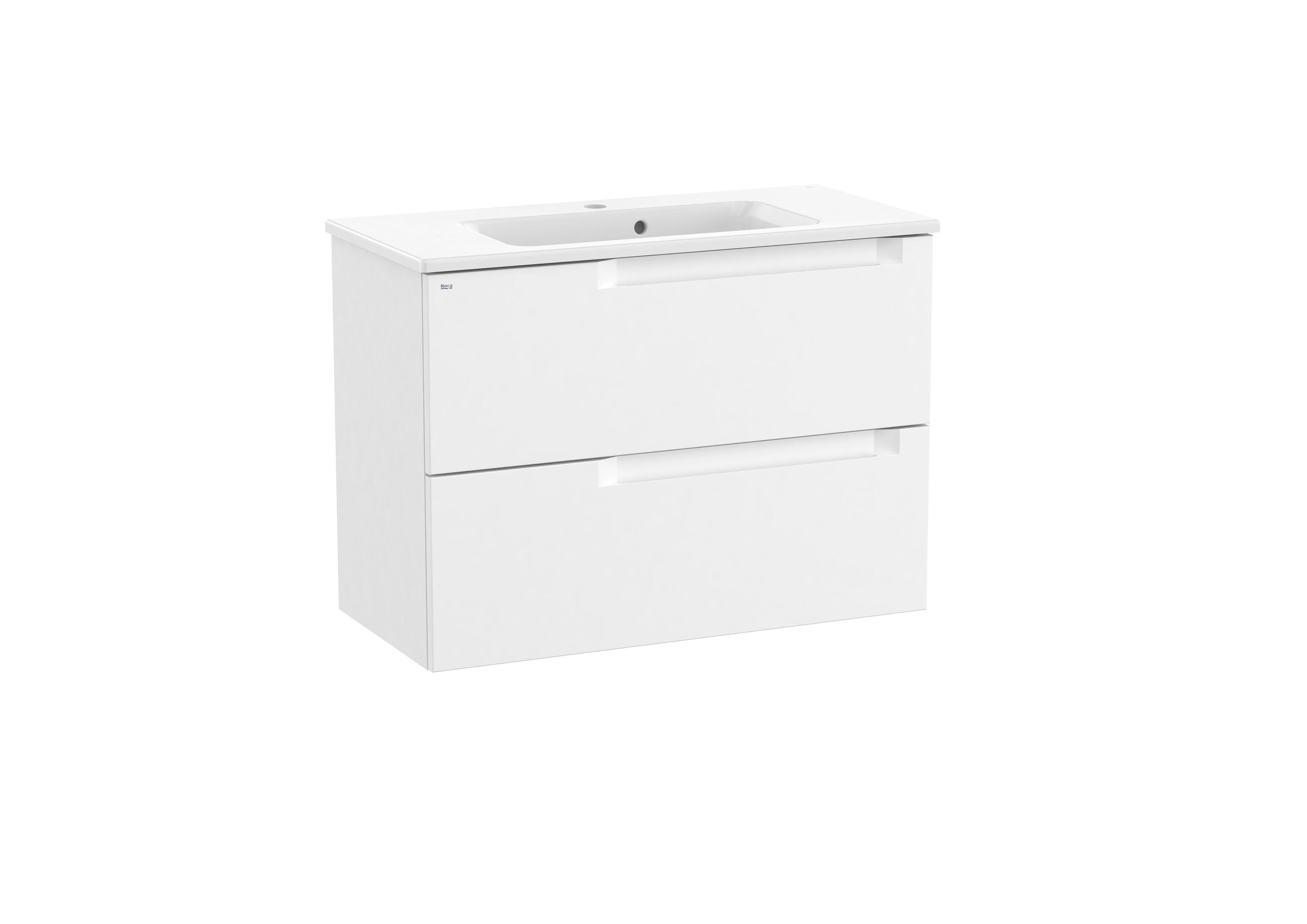 MUEBLE DE BAÑO CON LAVABO ROCA BORNEO BLANCO 80.5X46CM - 2