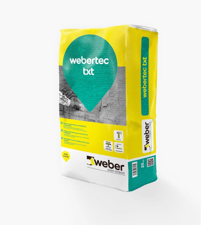 MORTERO MOLDEABLE WEBERTEC TXT 25KG OCRE 