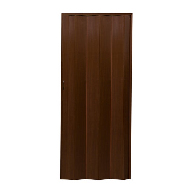 PUERTA PLEGABLE PVC MADERA OSCURA 84 CM