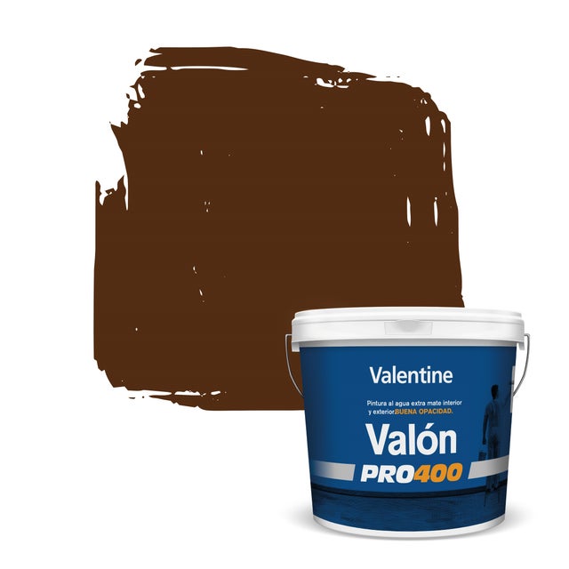 PINTURA PLASTICA CHOCOLATE MATE 2,5L VALÓN PRO400