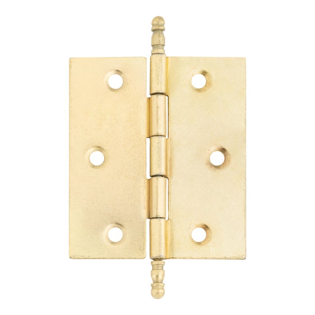 BISAGRA HIERRO 60 X 50  MM. CON REMATE LATONADA. 2 UDS