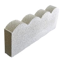 BORDILLO DE HORMIGÓN ONDULADO BLANCO 50X20X6CM - 1