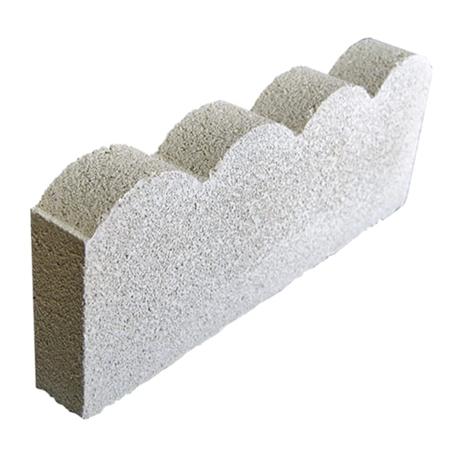 BORDILLO DE HORMIGÓN ONDULADO BLANCO 50X20X6CM - 1