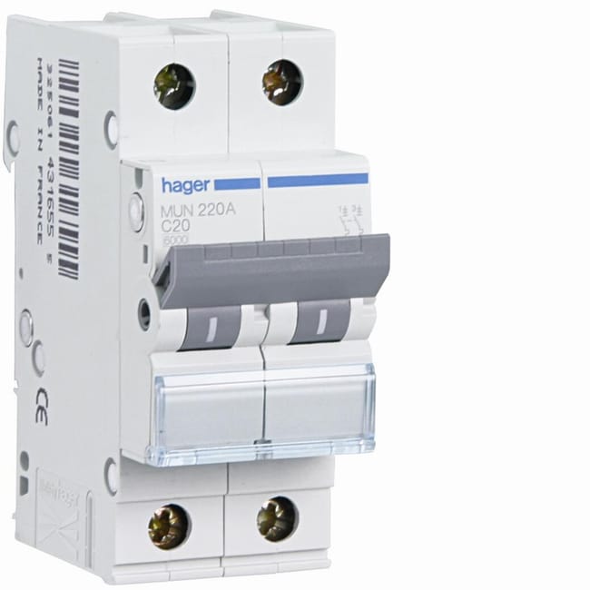 AUTOMÁTICO MAGNETOTÉRMICO 2P 25A HAGER - 1