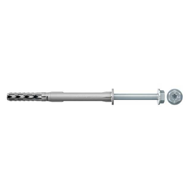 TACO LARGO MULTIMATERIAL SXR 10 X 120 MM CON TORNILLO CABEZA HEXAGONAL FISCHER. 50 UDS