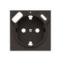 TAPA SCHUKO+2USB SERIE SKY NEGRO - 1