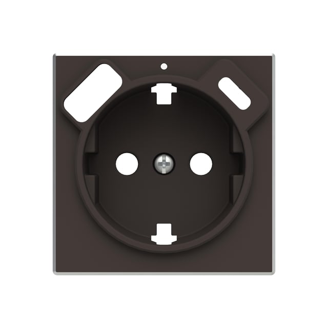TAPA SCHUKO+2USB SERIE SKY NEGRO