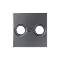 TAPA TOMA TV-RADIO-SAT SERIE SIMON 82 CONCEPT TITANIO - 1