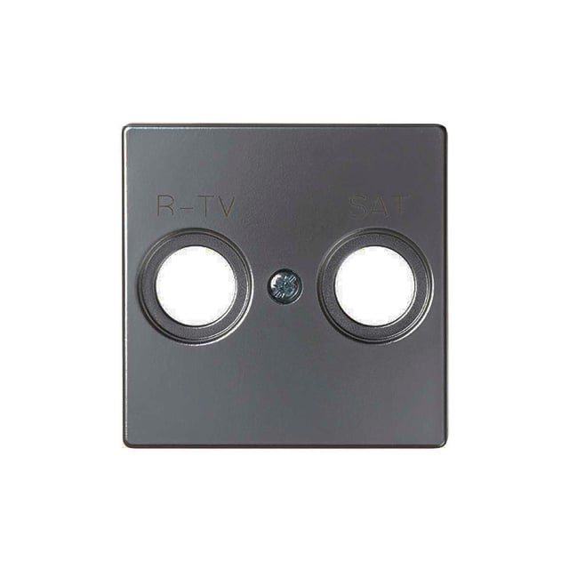 TAPA TOMA TV-RADIO-SAT SERIE SIMON 82 CONCEPT TITANIO