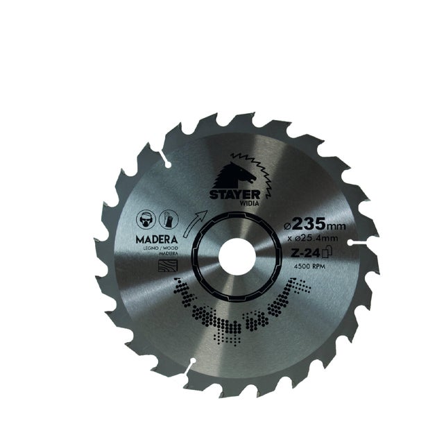 DISCO DE WIDIA CORTE MADERA FINO 235MM Z24 STAYER