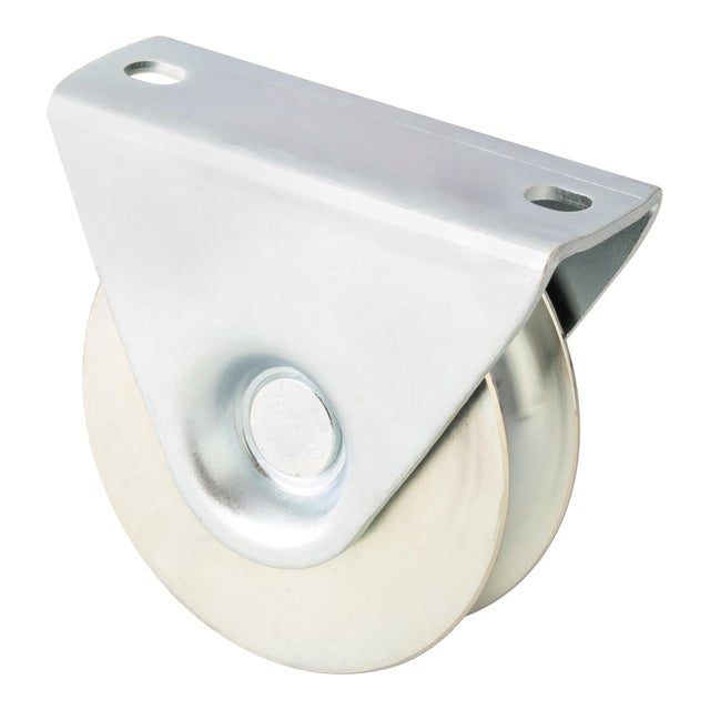 RUEDA PUERTA CORREDERA  100MM. SOPORTE SOBREPONER PARA PERFIL U 20 MM