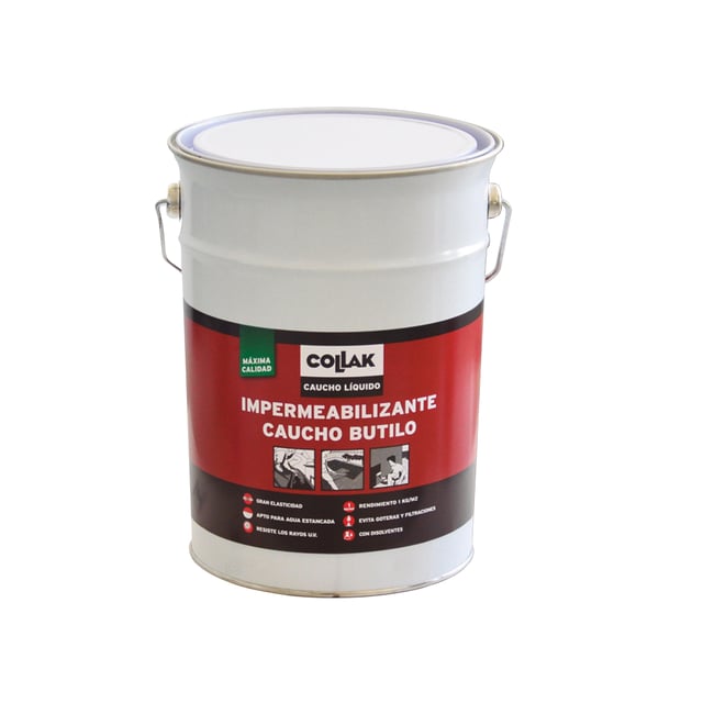 IMPERMEABILIZANTE ANTIGOTERAS DE CAUCHO  COLLAK 6KG GRIS